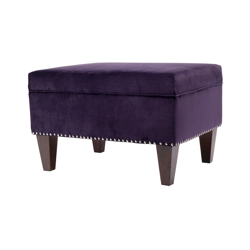 Upholstered Storage Bench with Hinged Lid - 30L x 22W x 20H in, 30 lbs