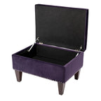 Upholstered Storage Bench with Hinged Lid - 30L x 22W x 20H in, 30 lbs