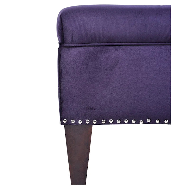 Upholstered Storage Bench with Hinged Lid - 30L x 22W x 20H in, 30 lbs