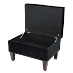 Upholstered Storage Bench with Hinged Lid - 30L x 22W x 20H in, 30 lbs