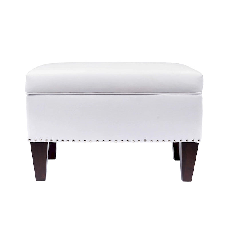 Upholstered Storage Bench with Hinged Lid - 30L x 22W x 20H in, 30 lbs