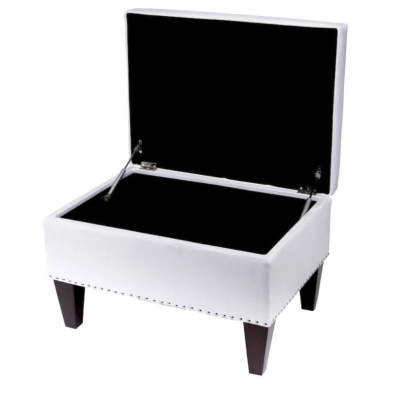 Upholstered Storage Bench with Hinged Lid - 30L x 22W x 20H in, 30 lbs