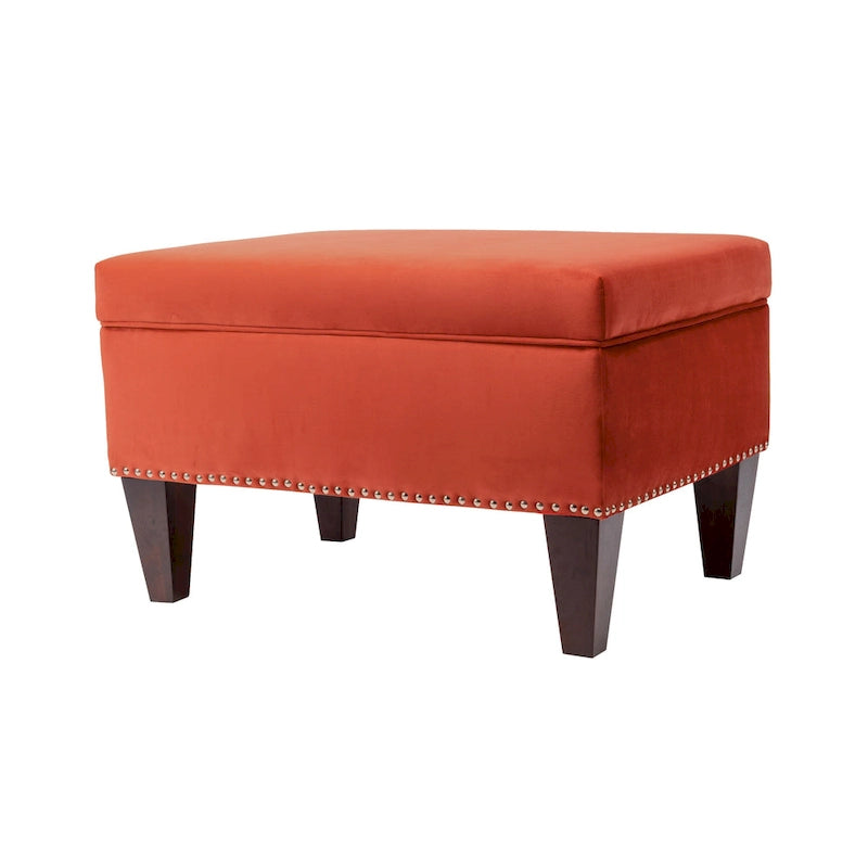 Upholstered Storage Bench with Hinged Lid - 30L x 22W x 20H in, 30 lbs