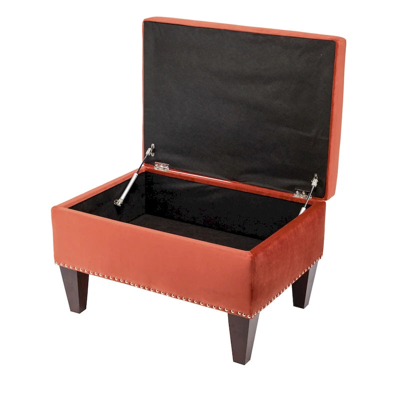 Upholstered Storage Bench with Hinged Lid - 30L x 22W x 20H in, 30 lbs