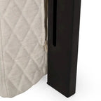 Queen Wingback Headboard with Button-Tufted Diamond Stitch