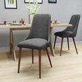 Mid Century Fabric Dining Chair (Set of 2)