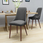 Mid Century Fabric Dining Chair (Set of 2)