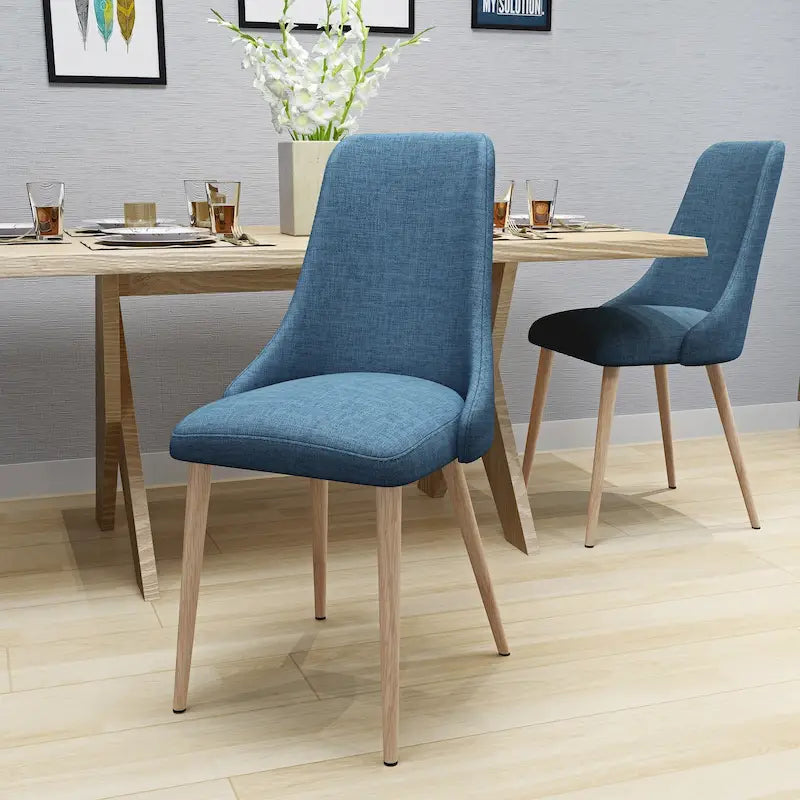Mid Century Fabric Dining Chair (Set of 2)