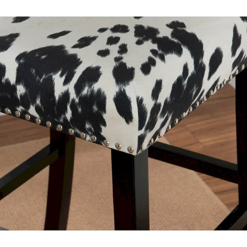 Black Cow-print Bar Stool