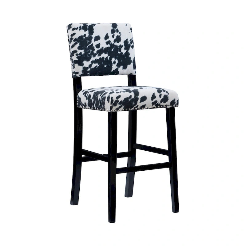 Black Cow-print Bar Stool