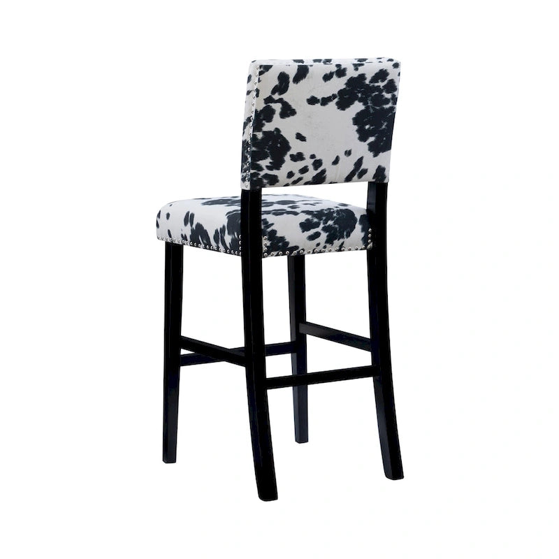 Black Cow-print Bar Stool