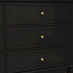 6-Drawer Lacquer Dresser Chest - CARB P2 Certified MDF, 55.11"W x 15.74"D x 31.49"H