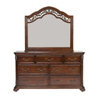 Cognac Dresser & Mirror