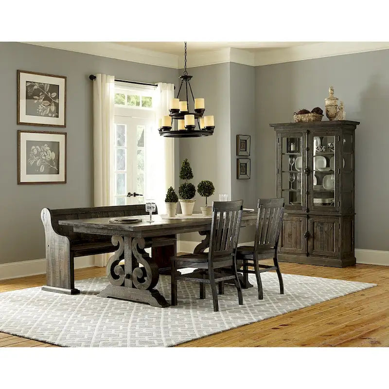 Aged Wood Rectangular Dining Table