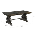 Aged Wood Rectangular Dining Table
