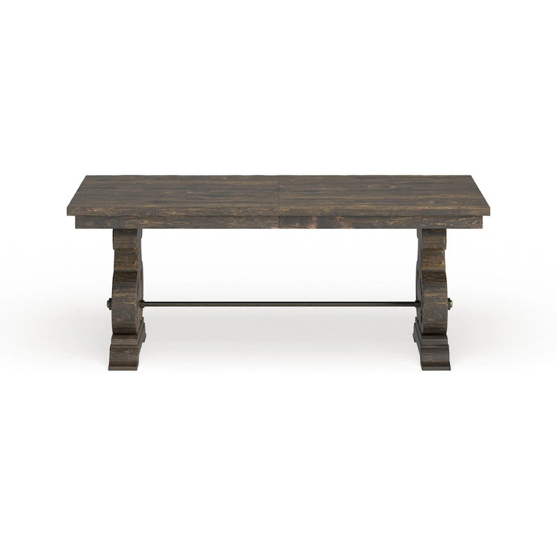 Aged Wood Rectangular Dining Table