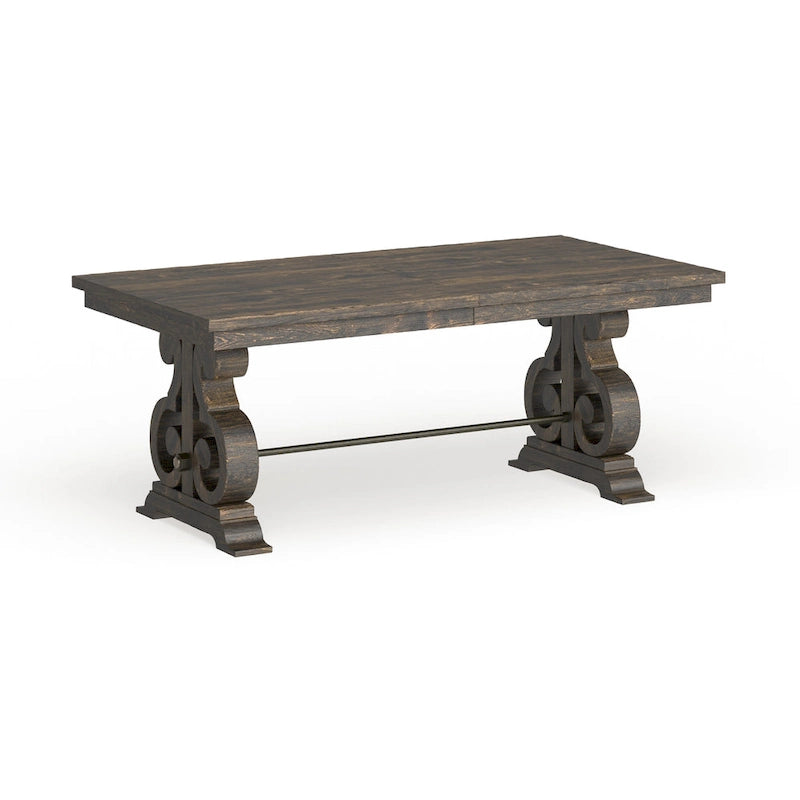 Aged Wood Rectangular Dining Table