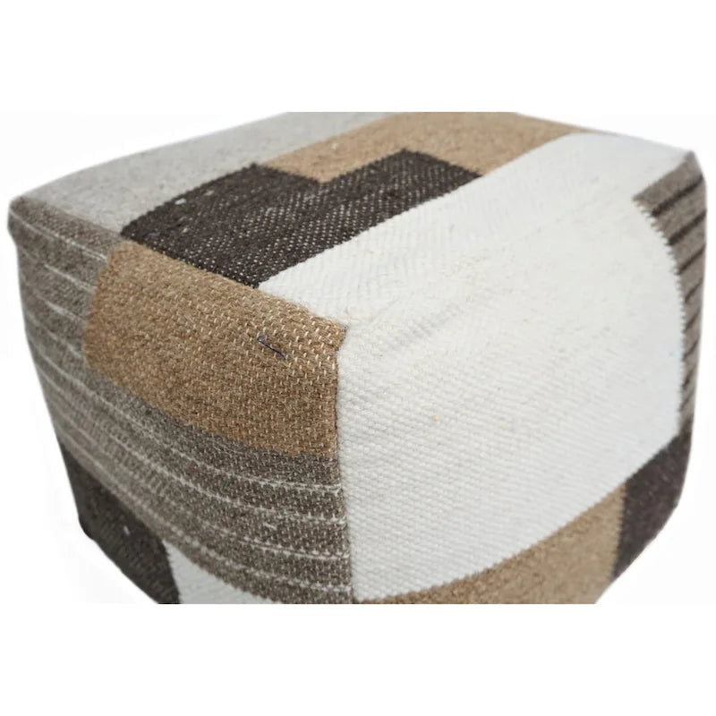 Wool Cotton Pouf