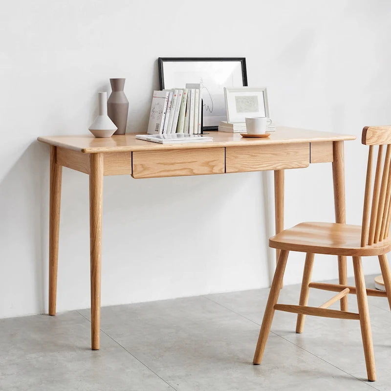 Solid wood computer study desk