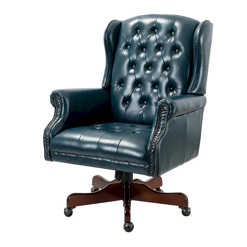 Modern Swivel Executive Chair with Tufted Back