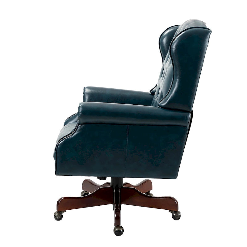Modern Swivel Executive Chair with Tufted Back