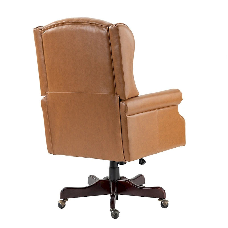 Modern Swivel Executive Chair with Tufted Back