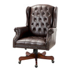 Modern Swivel Executive Chair with Tufted Back