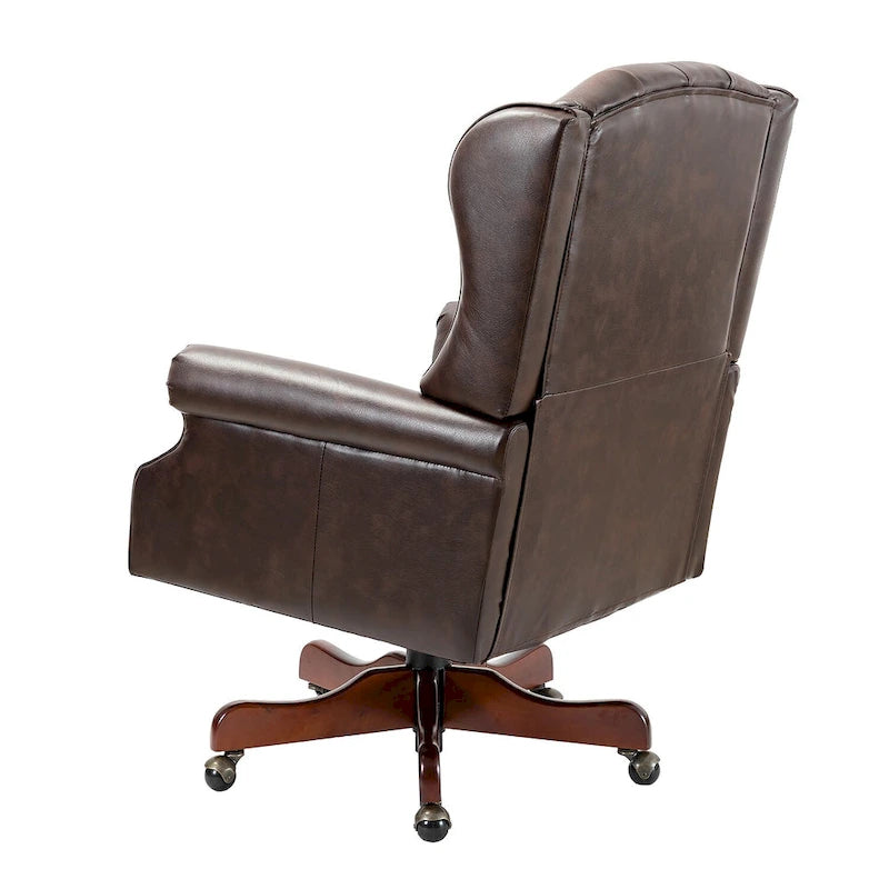 Modern Swivel Executive Chair with Tufted Back