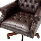 Modern Swivel Executive Chair with Tufted Back