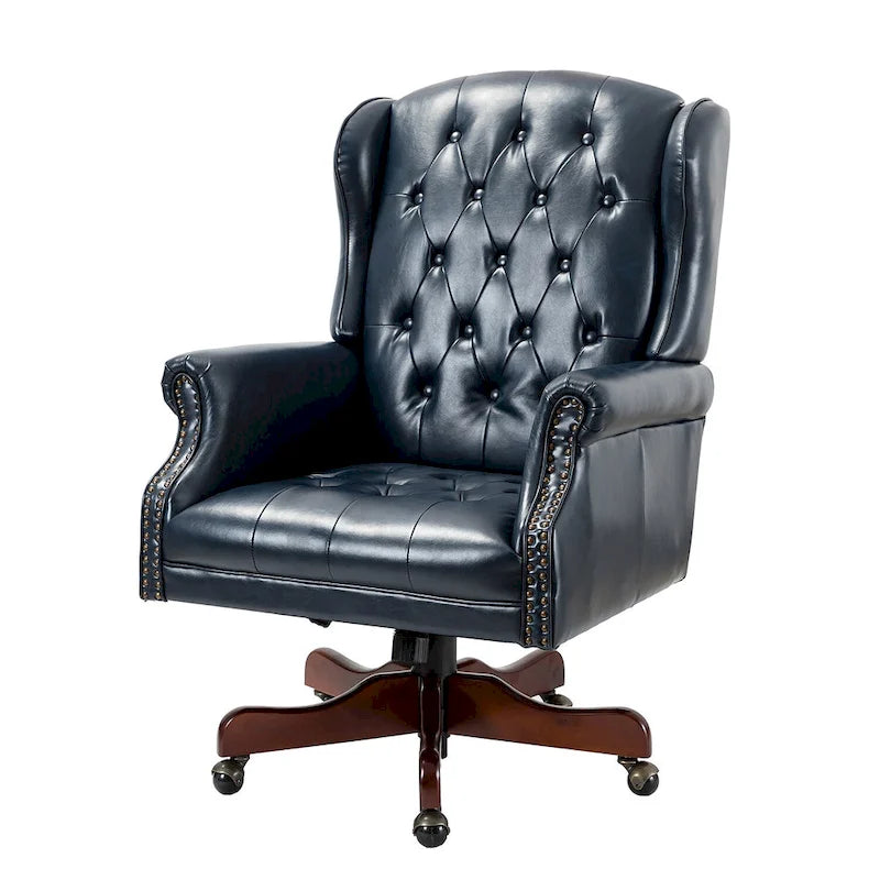 Modern Swivel Executive Chair with Tufted Back