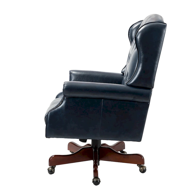 Modern Swivel Executive Chair with Tufted Back