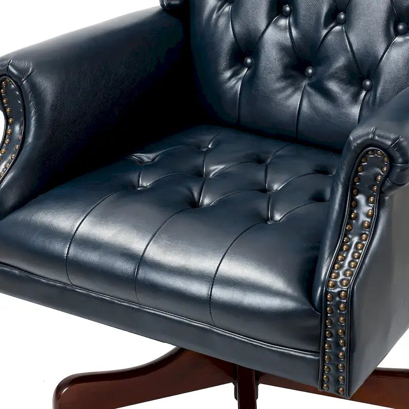 Modern Swivel Executive Chair with Tufted Back