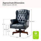 Modern Swivel Executive Chair with Tufted Back