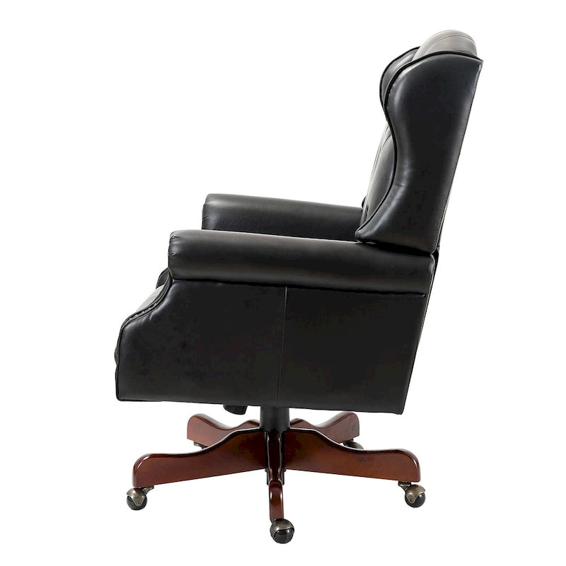 Modern Swivel Executive Chair with Tufted Back