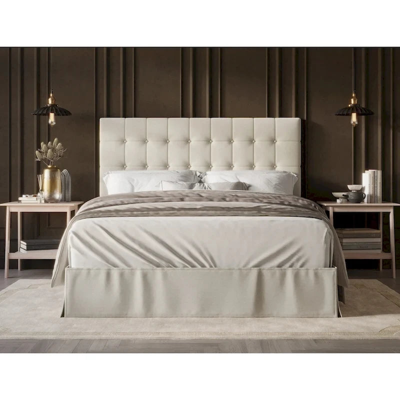 Tufted Upholstered Panel Bed
