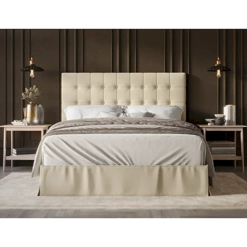 Tufted Upholstered Panel Bed