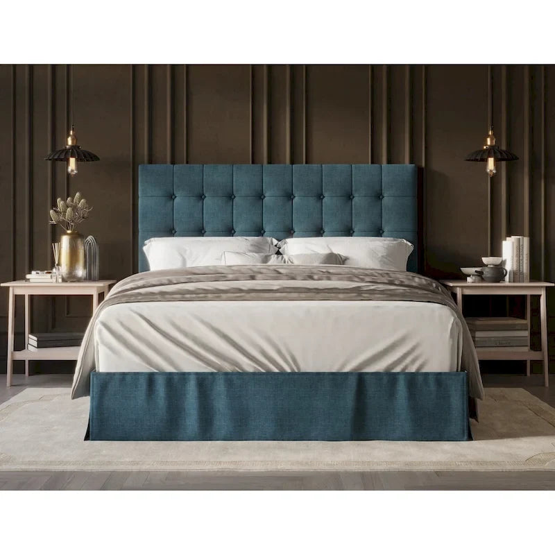 Tufted Upholstered Panel Bed