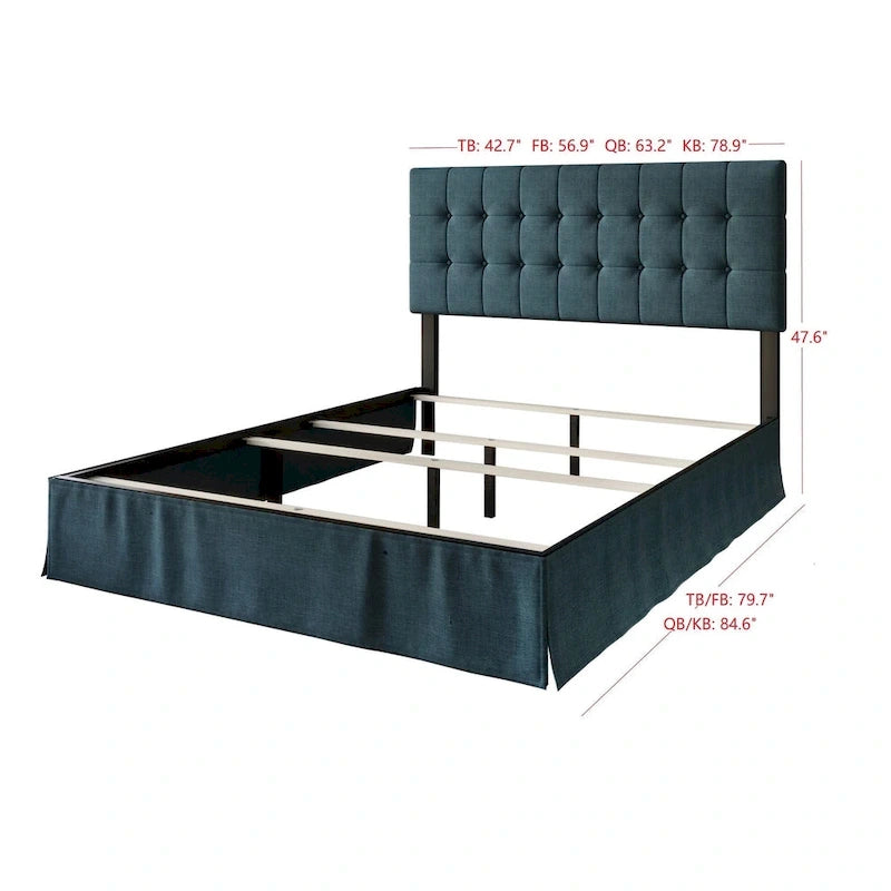 Tufted Upholstered Panel Bed