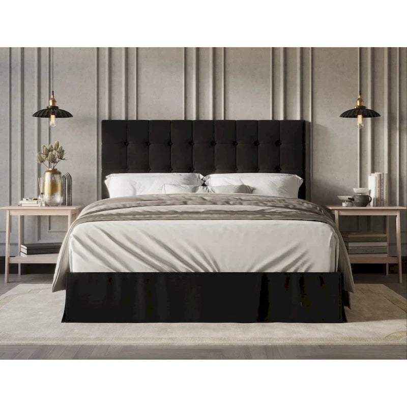 Tufted Upholstered Panel Bed