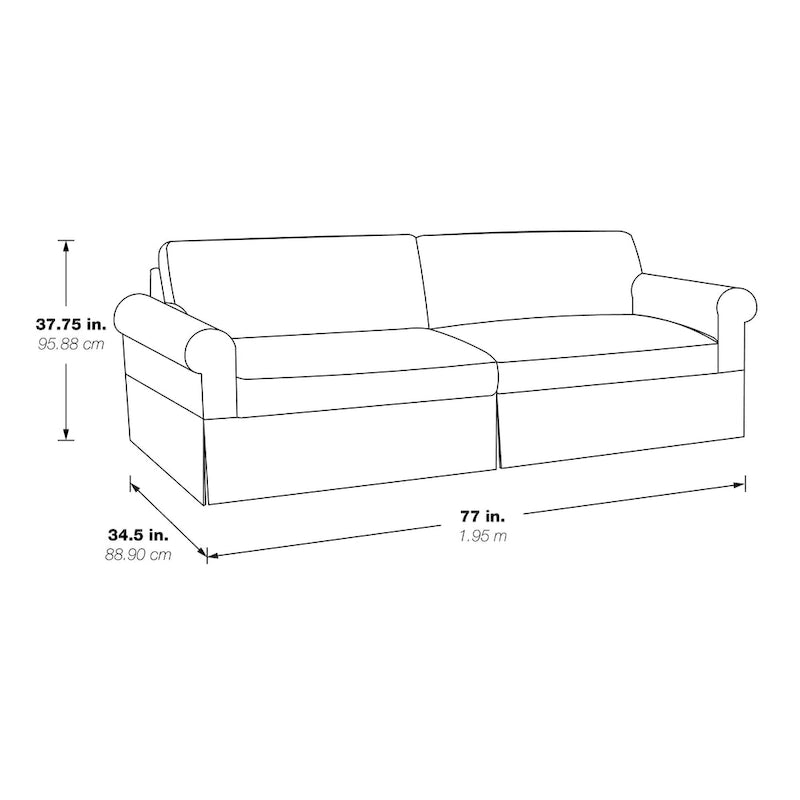 Mid-century Slip Cover Sofa