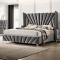  Ambrosia Traditional Fabric Upholstered Panel Bed