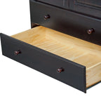 100% Solid Wood Wardrobe Armoire with 2 Drawers, Metal or Wooden Knobs