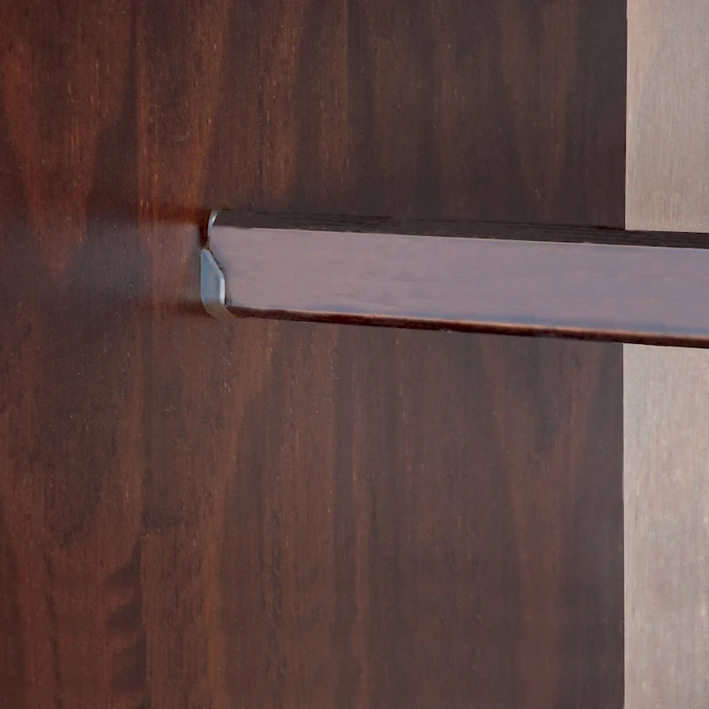 100% Solid Wood Wardrobe Armoire with 2 Drawers, Metal or Wooden Knobs