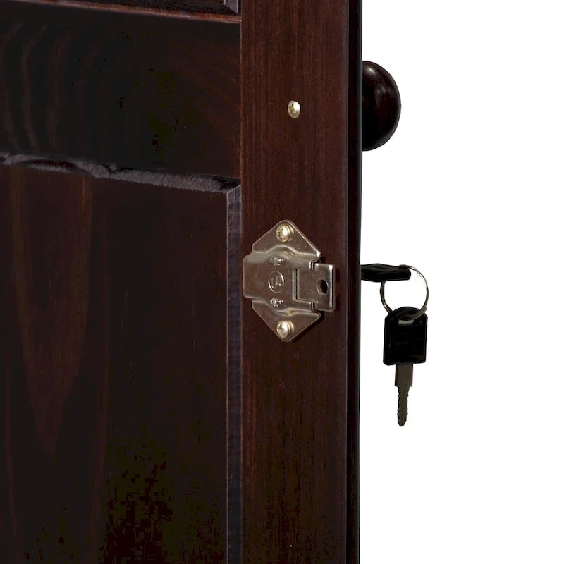 100% Solid Wood Wardrobe Armoire with 2 Drawers, Metal or Wooden Knobs