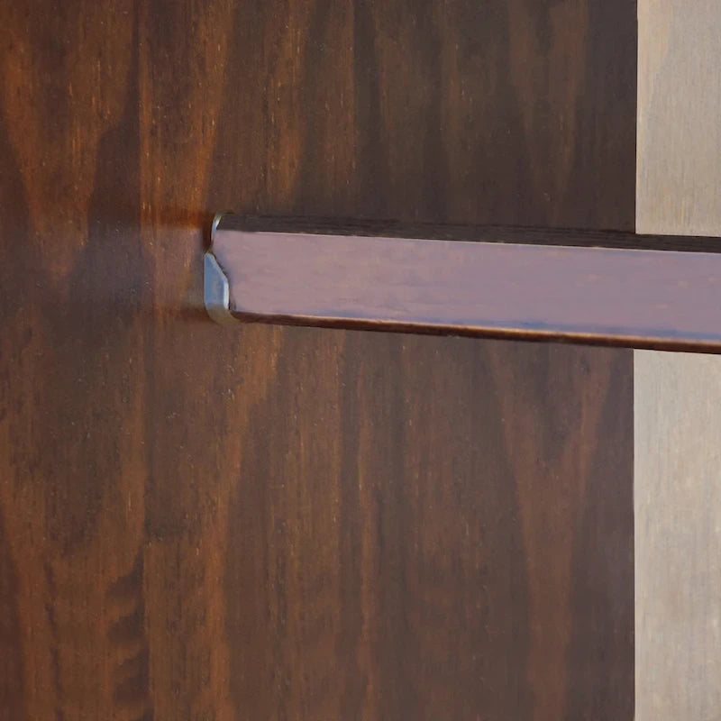 100% Solid Wood Wardrobe Armoire with 2 Drawers, Metal or Wooden Knobs