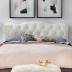  Tessa Traditional Upholstered Button Tufted Queen Headboard