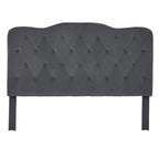 Traditional Upholstered Button Tufted Queen Headboard