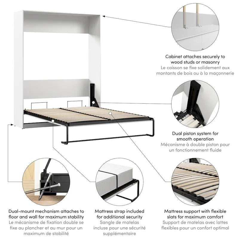 65W Space-Saving Queen Size Murphy Bed