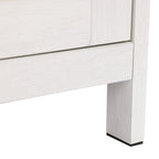 White and Brown Wood 2-Door Bathroom Storage Cabinet - 30.25 H x 23.63 W x 12.4 D