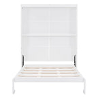 Queen Size Murphy Bed Wall Bed with Shelves,Gray